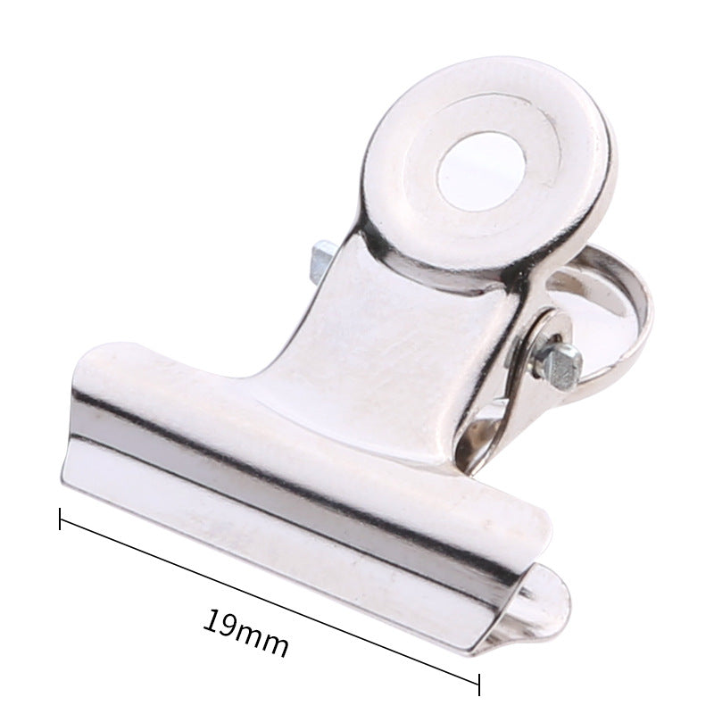 Deli Round Ticket Clip Stainless Steel Ticket Clip Butterfly Clip Metal Clip Iron Clip File Clip Book Clip Test Paper Clip