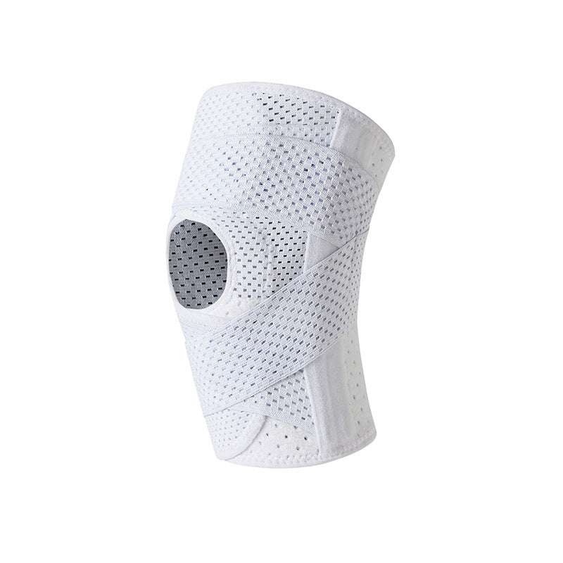 Sixth-generation japanese knee support: breathable mesh, meniscus stabilization, spring support, elastic straps, compression band, shock absorption