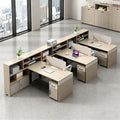 Saint li minimalist modern office desk and chair set - office financial partition cubicle - six-seat employee workstation