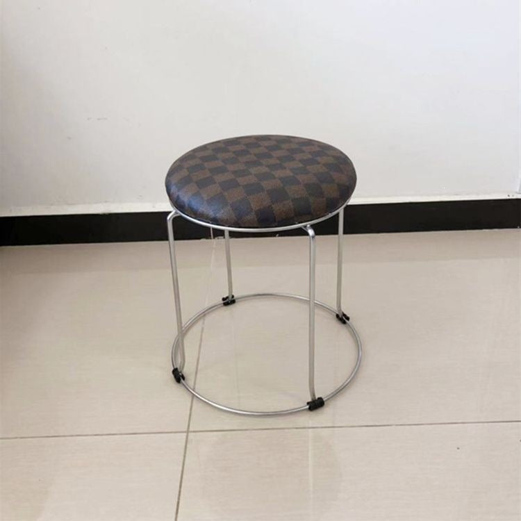 Soft stool, durable shoe changing stool, casual stool, for home bench, solid wood surface low stool, round stool, thickened steel stool