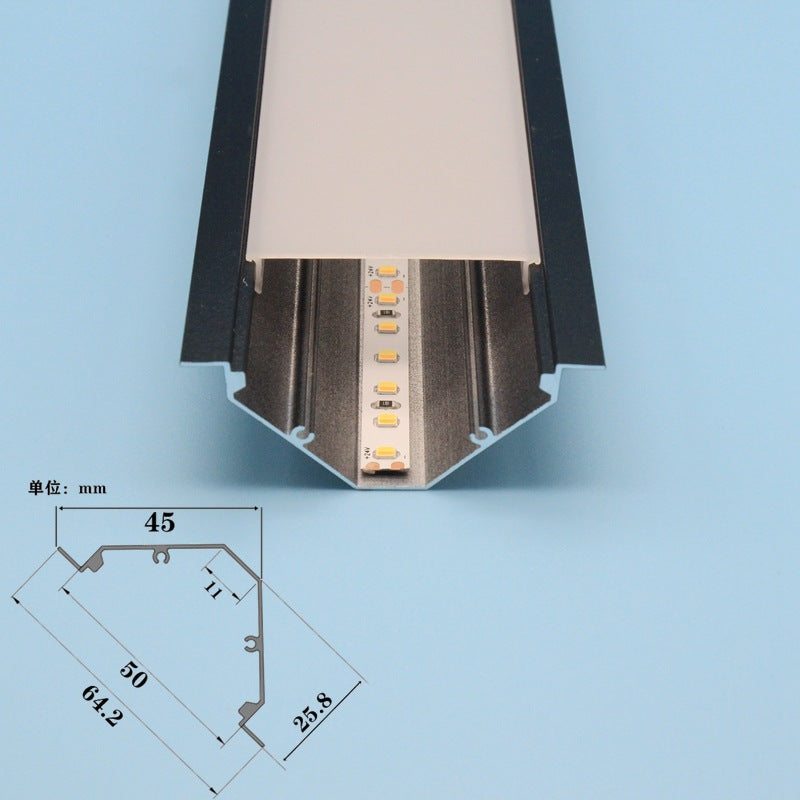 Luminous top corner line light, plaster line light with ceiling-free living room ceiling LED lighting, luminous corner line light