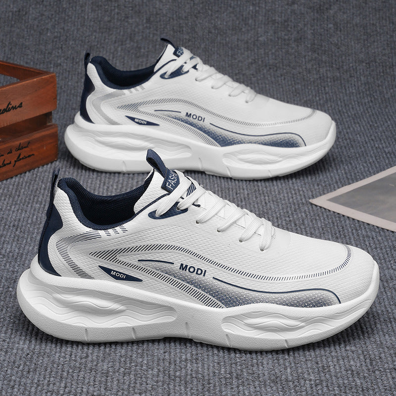 Men's sneakers: 2026 spring collection - leather, waterproof, ultra-lightweight, shock-absorbing, soft sole, casual running shoes, trendy footwear