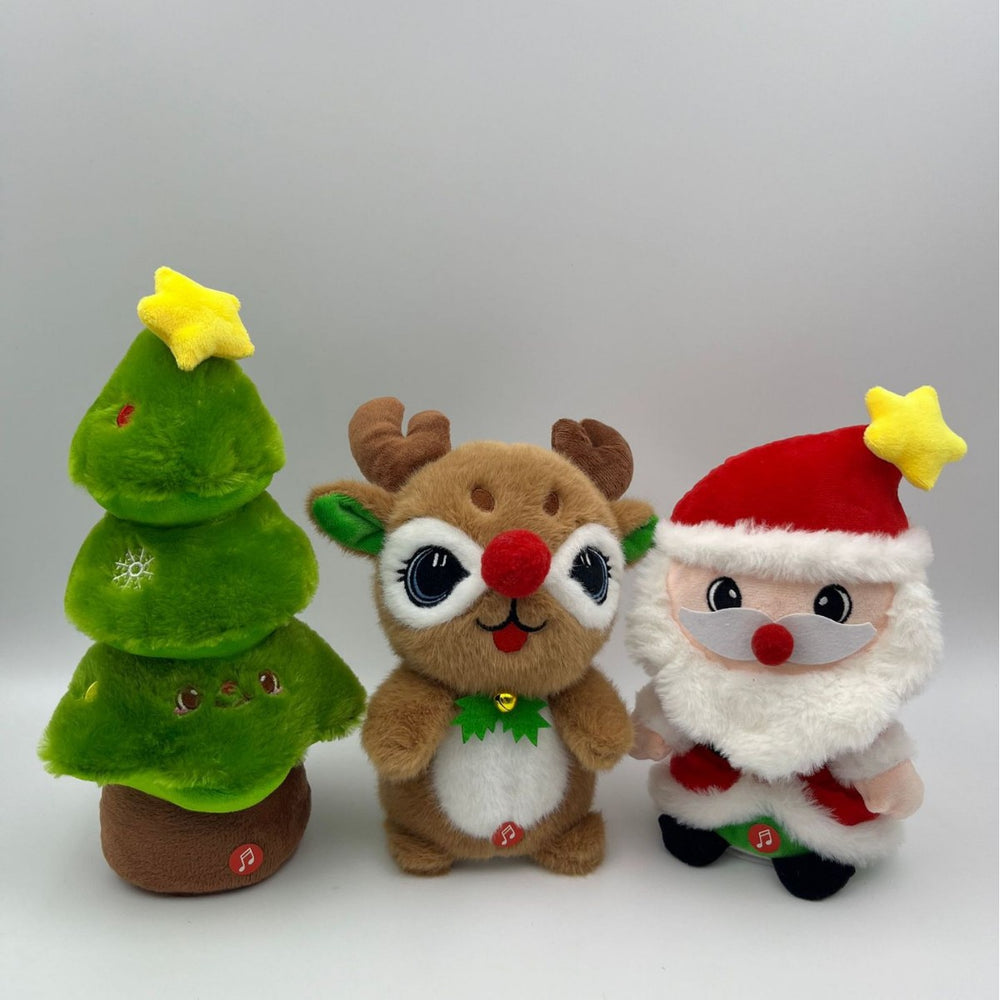 Santa claus plush toy reindeer stuffed animal girl's sleeping pillow doll christmas gift wholesale