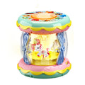 Infant and toddler carousel hand drum, baby early education educational light music drum toy, kids wholesale gift