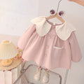 Kids' outerwear:  autumn new arrivals - korean style casual tops for girls, featuring turn-down collar, crew neck, loose fit, and single-breasted closure. perfect for spring and autumn