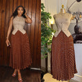European and american cross-border african women's clothing  summer new collection: elegant sleeveless vest top and pleated skirt set