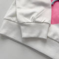 new autumn girls' round neck heart print bow long sleeve sweatshirt pleated skirt two-piece casual set