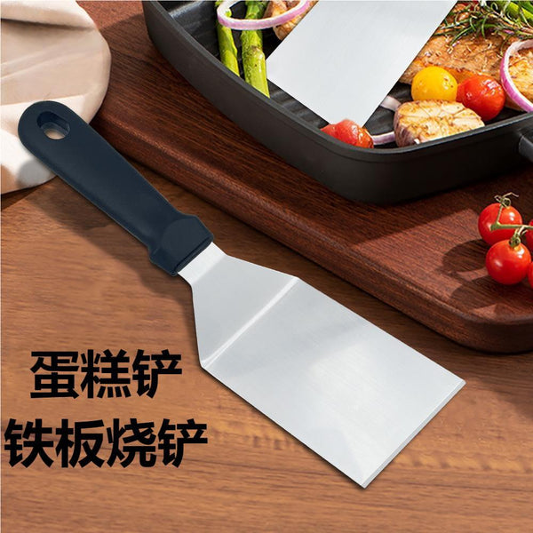Cross-border hot-selling stainless steel cake shovel baking fried steak shovel teppanyaki high temperature resistant shovel burger shovel kitchen tools