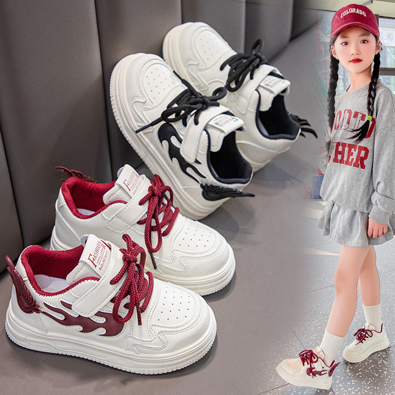 Children's running shoes 2025 spring and autumn new boys soft-soled breathable mesh sneakers girls shoes Internet celebrity board shoes