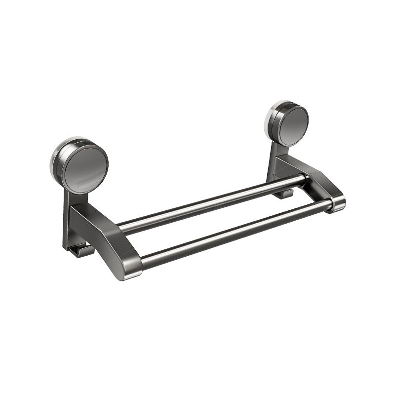 Bathroom suction cup towel rack, no-drill wall-mounted towel bar, bathroom organizer, washroom towel storage rack