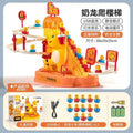 Authentic milk dragon new electric climbing stairs toy duck slide track educational toy children's day gift