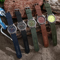 New canvas watch for men - casual, stylish, gift-worthy, military-inspired, with date display - perfect for students and sports - quartz movement