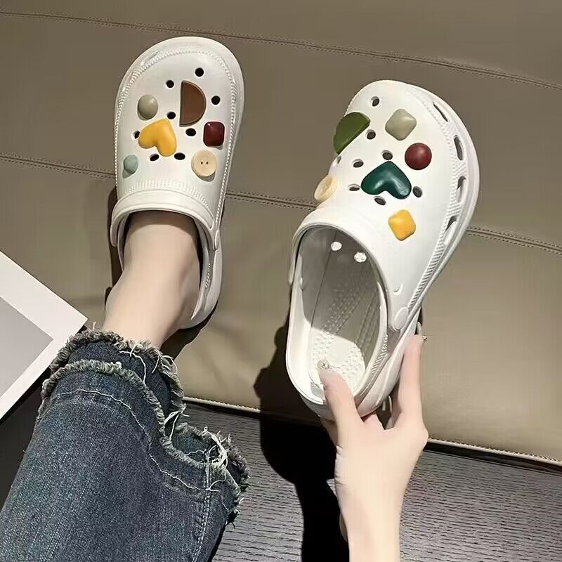 Women's clogs - trendy, cute, and versatile summer footwear: anti-slip, chunky platform, closed-toe design - perfect for beach, work, or everyday wear