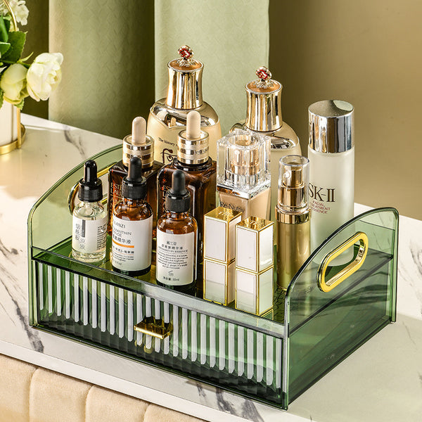 Storage box Large capacity PET high-end desktop cosmetics Storage box Drawer type mask Lipstick Skin care product finishing