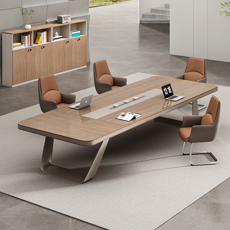 Saint li conference table long table training office furniture rectangular table office large casual modern table and chair combination