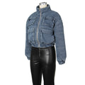 new european and american style international fashion multi-pocket denim cotton jacket
