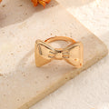 Wholesale bowknot rings: european and american cross-border jewelry, designer polished sweet & chic open joint rings for women