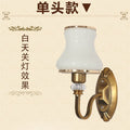 Single head bronze wall room american wall lamp bedroom modern retro european light luxury bedside lamp living room background wall