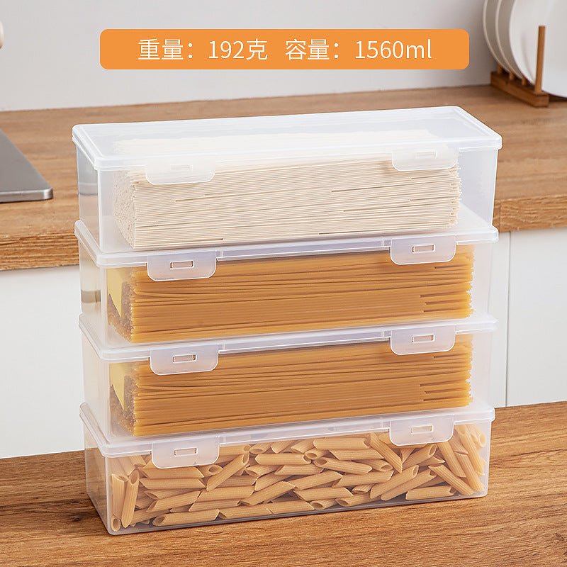 Kitchen Food Grains Storage Box Sealed with Lid Noodle Storage Box Food Grade Refrigerator Transparent Fresh-keeping Box