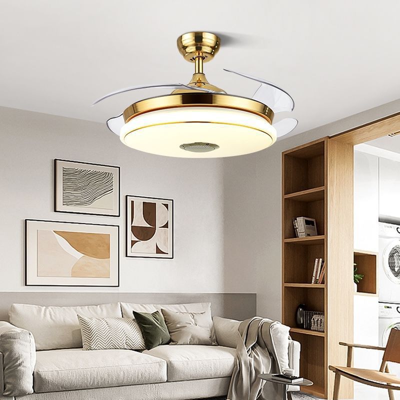 52inch invisible fan light ceiling fan light living room frequency conversion silent high wind bluetooth music fan light