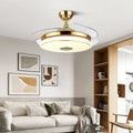 52inch invisible fan light ceiling fan light living room frequency conversion silent high wind bluetooth music fan light
