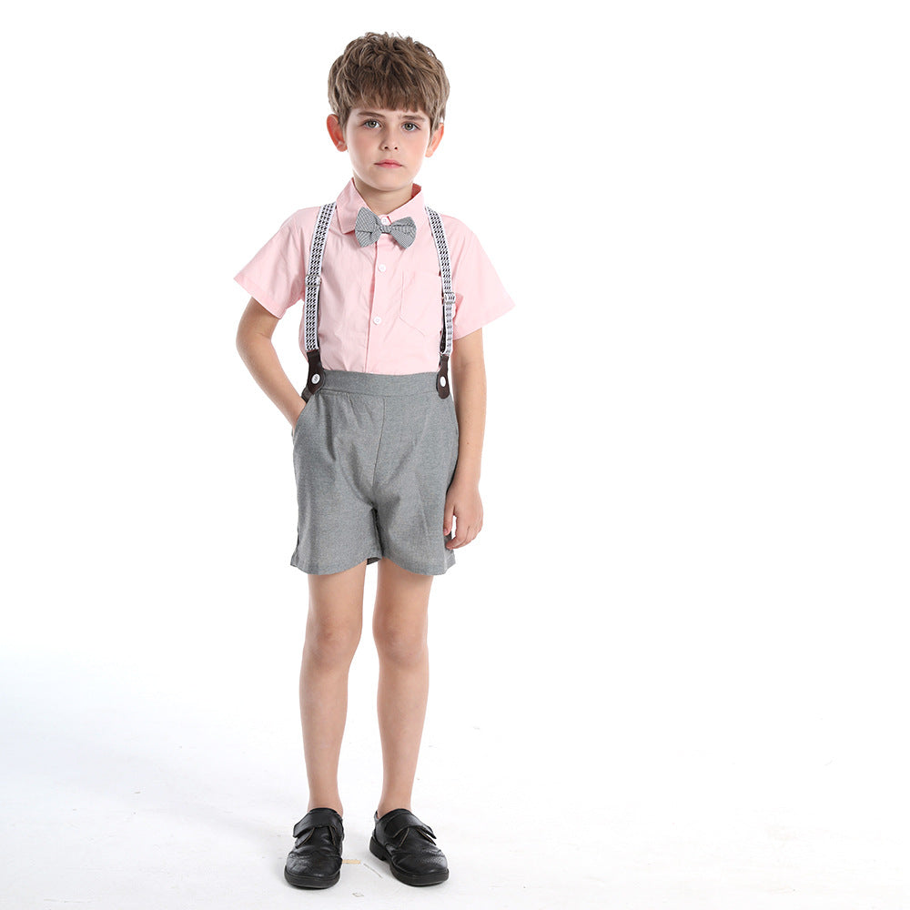 Export boyssuit summer dress new arrival kids kids wear spring and summer boys handsome baby clothes trendy