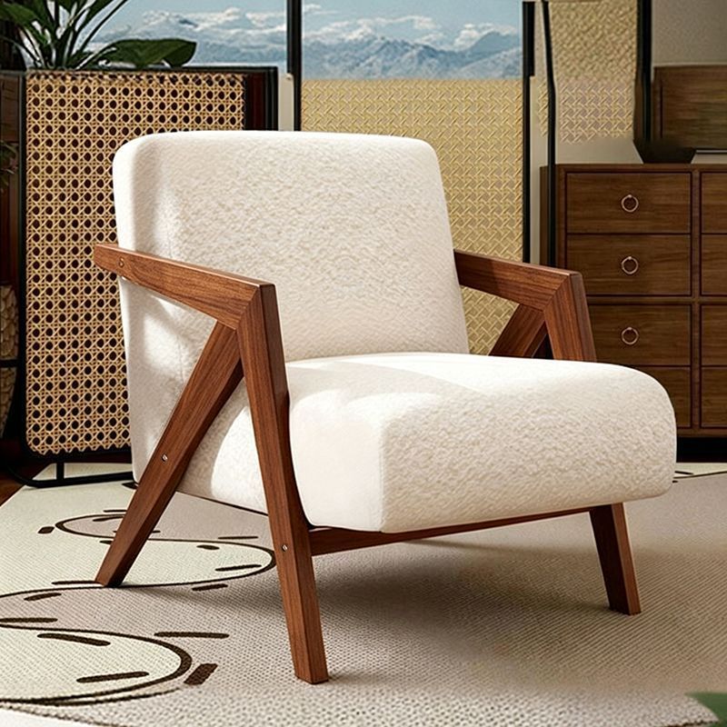 Scandinavian solid wood single sofa richard french medieval style living room sofa chair balcony casual chair lazy sofa