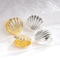 Hot-selling new ocean shell texture earrings for women, niche design, high-end, minimalist, and trendy stud earrings