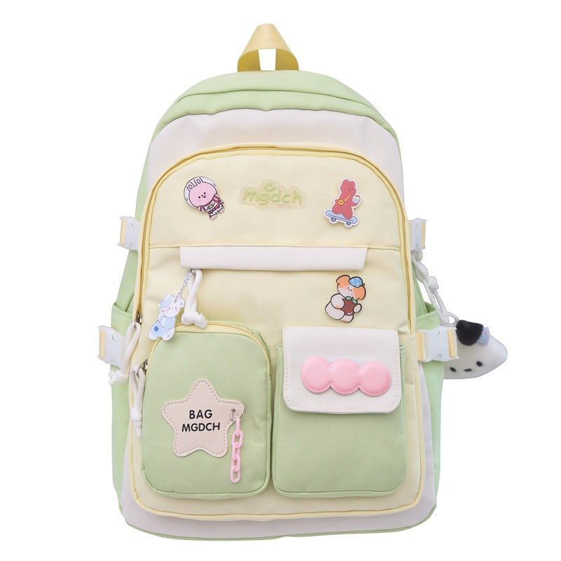 School bag for female primary school students Large capacity cute backpack Japanese junior high school students Fashion casual school bag