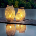 Outdoor waterproof woven floor lamp solar lawn light patio light villa courtyard light garden ambiance portable lamp