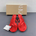 Za women's shoes new 2024 spring/summer round toe high heels red thong sandals mid-heel slingback cat heel fashion sandals