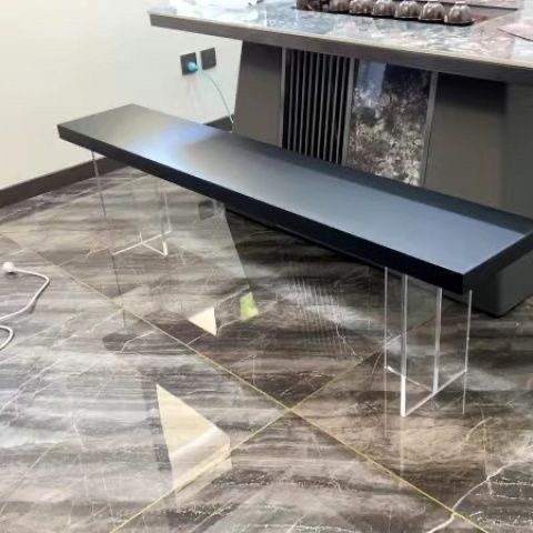 Acrylic suspended bench solid wood shoe changing stool door for home small apartment entrance shoe stool cloakroom stool