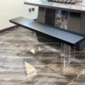 Acrylic suspended bench solid wood shoe changing stool door for home small apartment entrance shoe stool cloakroom stool
