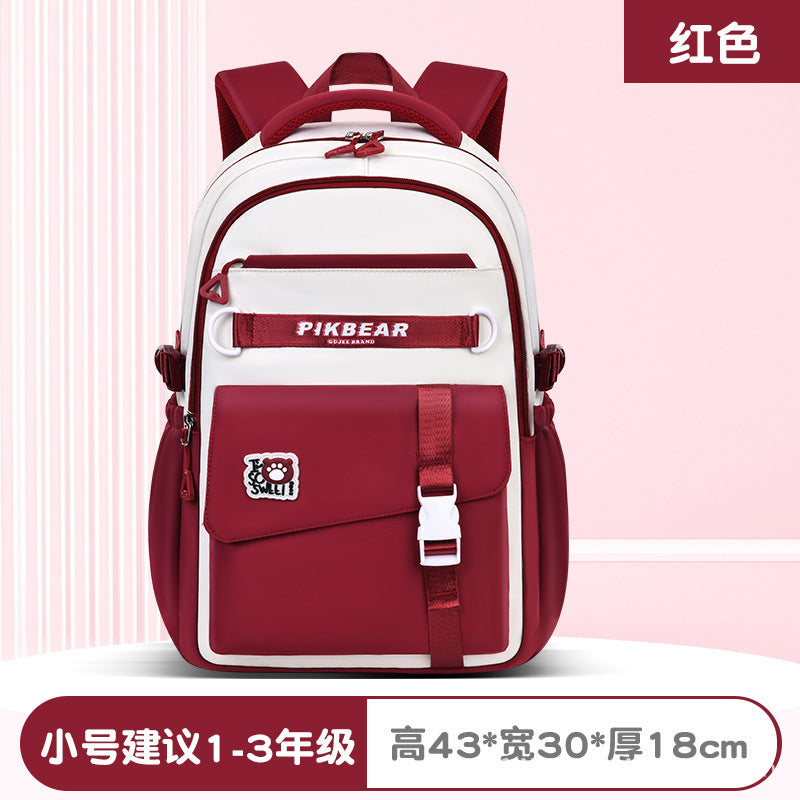 2025 schoolbag junior high school girls water-repellent nylon oxford cloth ultra-light spine-protecting backpack junior high school schoolbag