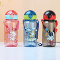 Household anti-spill cute plastic cup food-grade kids water bottle flip-top durable student sports water bottle set
