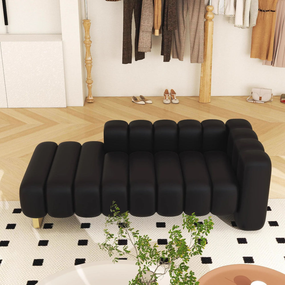 Milo scandinavian double hotel sofa clothing store shoe changing bench reception rental room rest area cat claw leather sofa
