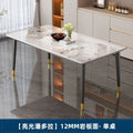 Rock slab dining table and chair combination rectangular for home small apartment medieval style modern casual rental house dining table