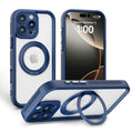 Suitable for iphone16 two-in-one magnetic holder mobile phone case 360 degree apple 15 rotating holder pc fulcrum case