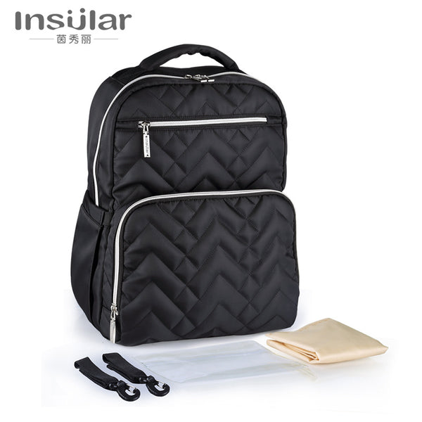 Yinxiuli nylon double shoulder waterproof mommy bag large capacity mother and baby out backpack double shoulder mother bag maternity bag