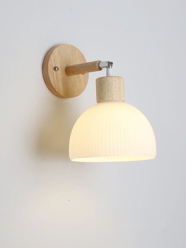 Log wind wall lamp Japanese living room wall lamp wabi wind bedroom bedside lamp B & B universal variety of lighting