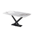 Factory direct italian-inspired luxury sintered stone dining table - modern minimalist rectangular dining table for small spaces