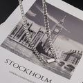 Jackson wang's same titanium steel cuban necklace cross-border fashion men's trendy brand clavicle chain accessories necklace stainless steel jewelry