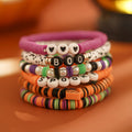Halloween pumpkin bracelet wholesale fashion cross-border jewelry women's stylish trendy party bat polymer clay beaded bracelet