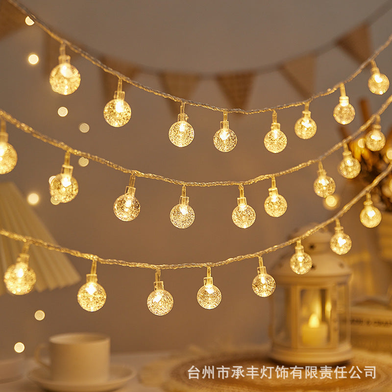 LED star light string small colorful lights outdoor camping lights tent canopy atmosphere decorative lights battery solar flashing lights