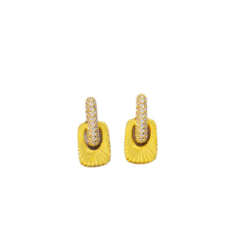 [set] cross-border unique ring pendant earrings gold niche design necklace women's fashion accessible luxury clavicle chain