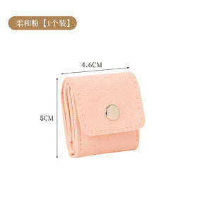 Simple and Portable Grid Jewelry Bag Ring Storage Bag Small Portable Travel Earrings Jewelry Storage Bag