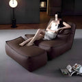Italian lazy sofa living room can lie down and sleep bean bag sofa for home balcony leather sofa balcony double lounge chair