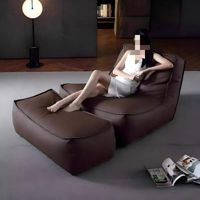 Italian lazy sofa living room can lie down and sleep bean bag sofa for home balcony leather sofa balcony double lounge chair