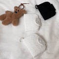 Vintage niche style headphone bag mini pleated coin purse women's cute fabric storage coin id card multi-layer card holder