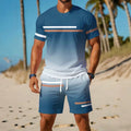 men's short-sleeve and shorts set, casual sportswear set, 3d printed cross-border hot seller, dropshipping available